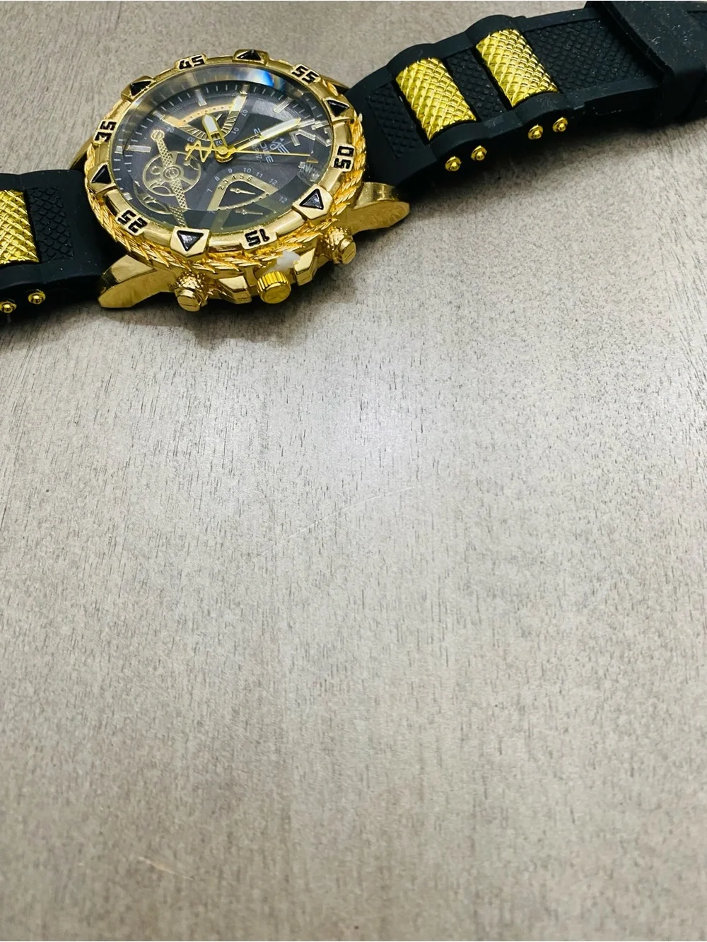 Gold and Black Men's Sport Watch